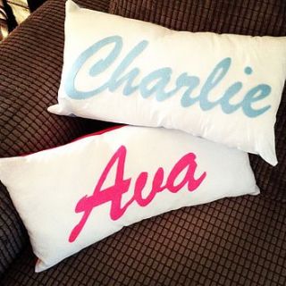 personalised children's cushion by love lime