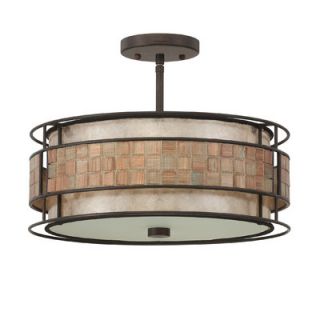 Quoizel Mica 3 Light Semi Flush Mount