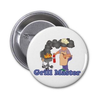Funny Grill Master Pinback Button
