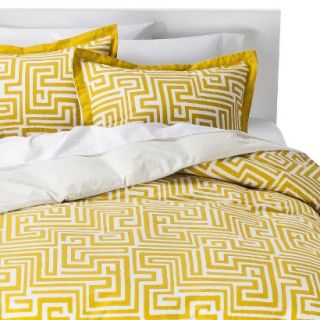 Room Essentials Maize Geo Duvet Cover Cover Set   Yellow (King)