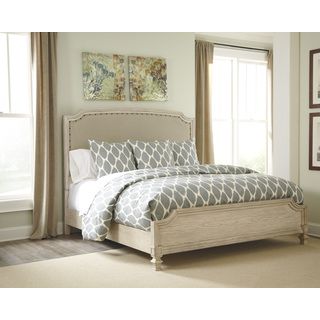 Signature Design By Ashley Signature Designs By Ashley Demarlos Parchment White King Bed White Size King