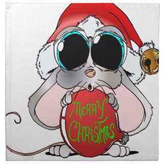 Christmas Mouse Printed Napkins