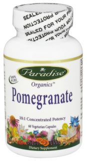 Paradise Herbs   Organic Pomegranate   60 Vegetarian Capsules