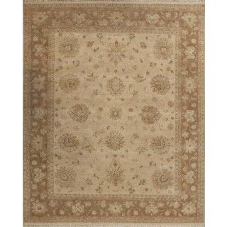 Hand Knotted Ziegler Beige Camel Vegetable Dyes Wool Rug (9 X 12)