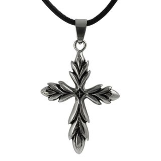 Journee Collection Stainless Steel Cross Necklace Journee Collection Men's Necklaces