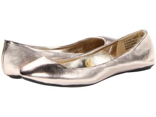 Charles Albert Cobra Patent Womens Flat Shoes (Gold)