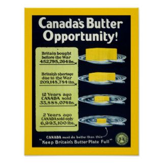 Canada's Butter Opportunity (border) Posters