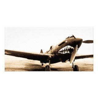 WWII Flying Tigers Curtiss P 40 Fighter Plane Photo Card Template