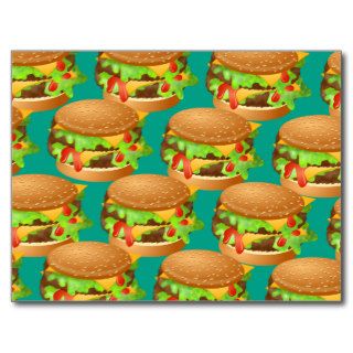 Burger Wallpaper Postcard