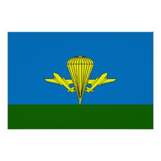 Russian Airborne Troops, Russia flag Print