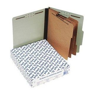 Pendaflex 17174   Pressboard Classification Folders, Letter, Eight Section, Green, 10/Box  Top Tab Classification Folders 