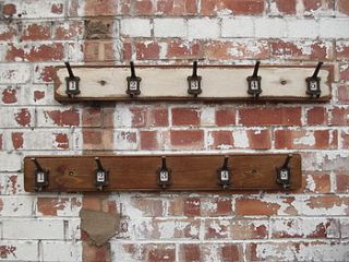 row of five factory hooks by woods vintage home interiors