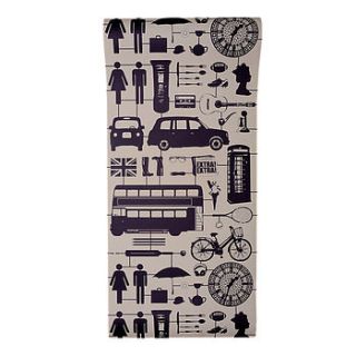 airfix london wallpaper purple on taupe by victoria eggs