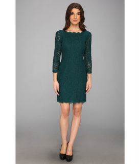 Adrianna Papell L/S Lace Dress Womens Dress (Green)
