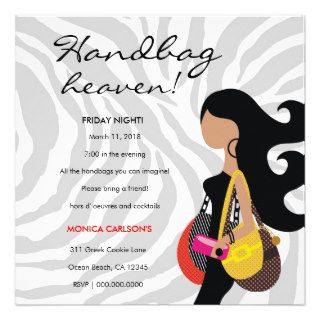 311 Fashionista Handbag Heaven Invitation