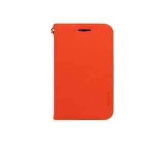 Samsung Galaxy S4 PU Leather Wallet Cover and Card Slots with Rotate Case (Orange) Cell Phones & Accessories