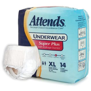 Attends Super Plus Underwear (Case of 56) Attends Disposable Briefs