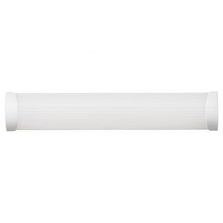 Fluorescent White 2 light Ceiling/ Wall Mount Fixture With White End Caps