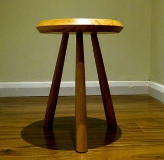 handmade oak ufo side table or stool by red thumb print