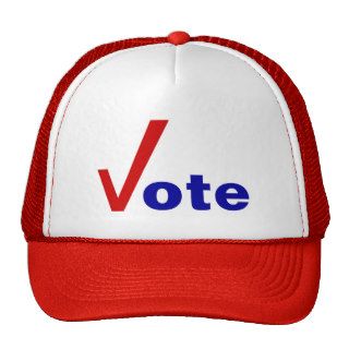 Get Out the Vote Hats Check Mark Hat Votes Voting