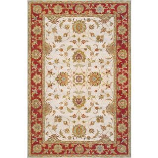 Hand knotted Ziegler Beige Rust Vegetable Dyes Wool Rug (9 X 12)