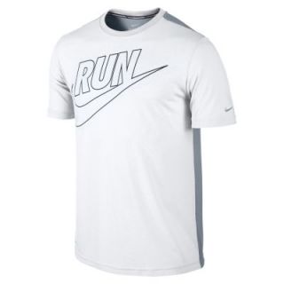 Nike Legend Run Swoosh Mens Running Shirt   White