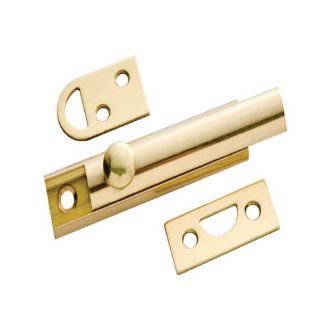 Belwith Products 1849 Surface Bolt, 3 Inch, Brass   Door Lock Replacement Parts  