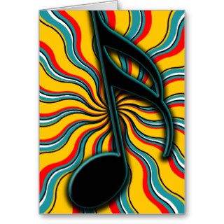 Summertime Semiquaver   16th note music symbol Greeting Card