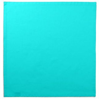 Neon Blue Teal Light Bright Fashion Color Trend Printed Napkin