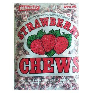 Alberts Strawberry Chews 240pc  6ct  Gummy Candy  Grocery & Gourmet Food
