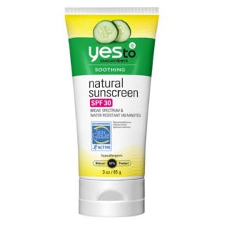 Yes to Cucumbers Natural Sunscreen SPF 30   3 oz
