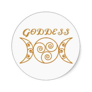 Swirly Triple Goddess Symbol Stickers