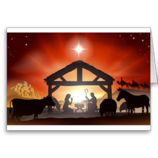 Christmas Nativity Scene Card