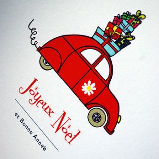 personalised 'driving home' christmas cards by ten and sixpence