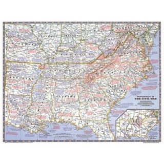 National Geographic Maps Battles of the Civil War Wall Map
