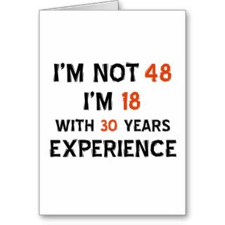 48th birthday designs greeting cards