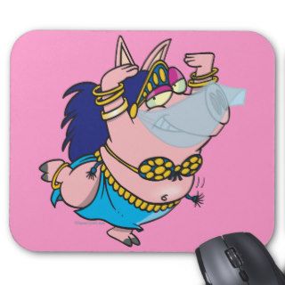 cute pig belly dancer cartoon character mousepad