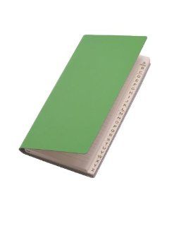 Paperthinks Mint Recycled Leather Long Address Book, 3 x 6.5 inches, PT94027  Telephone And Address Books 