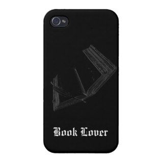 Old Book & Feather Pen Book Lover Phone Case iPhone 4/4S Cover