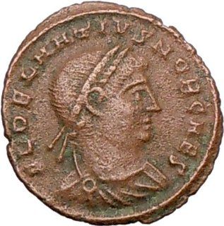 DELMATIUS 336AD Roman Caesar Authentic Ancient Coin Soldiers Legions Standard  