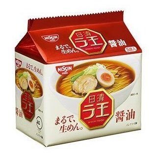 Nissin   Raoh Japanese Instant Ramen Noodles Soy Sauce Taste 17.1oz (For 5 Bowls)  Packaged Asian Dishes  Grocery & Gourmet Food