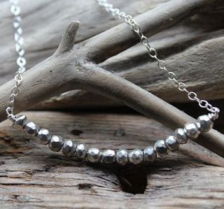 vintage personalised silver bead necklace by marie walshe jewellery