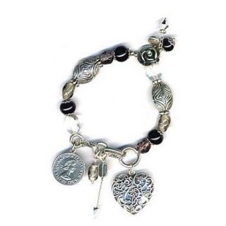 charm bracelet vintage style heart by lytton and lily vintage home & garden