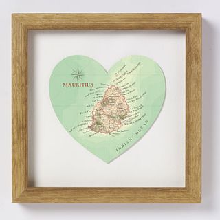 mauritius map heart print by bombus off the peg