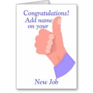 Congratulations on New Job customize Card