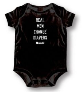 Real Men Change Diapers Attitude Romper Funny Message Baby Onesie Bodysuit Home & Kitchen