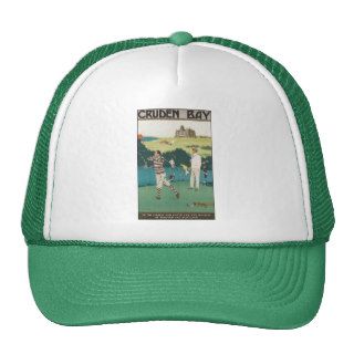 Vintage Travel Scotland Golf Golfing Golfers Sport Hats