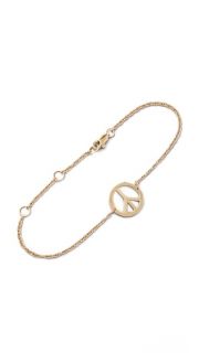 Jennifer Zeuner Jewelry Mini Peace Sign Bracelet