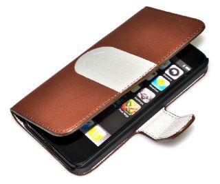 AMC 48 x Lot New iPhone 5/5S Cover Case Leather Flip Folio Back Skin, Coffee Cell Phones & Accessories