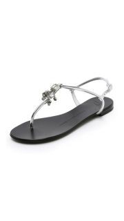 Giuseppe Zanotti Crystal Accent Flat Sandals
